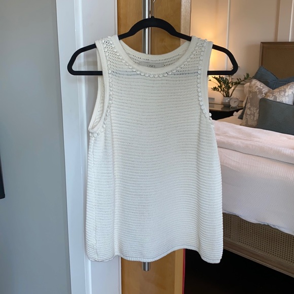 Loft knit sweater tank with bead details - Picture 2 of 6